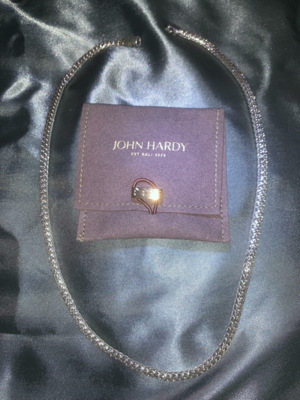 John Hardy Classic chain 20”inch woven chain in silver.