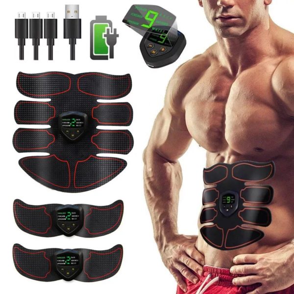 Abs Trainer Fitness Training Gear EMS Abdominal Muscle Stimulator with LCD Display USB Rechargeable Home Gym Electrostimulation - Image 6