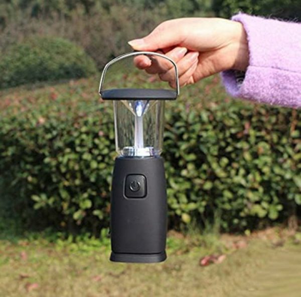 Solar Hand- Crank Up Dynamo LED Light Lantern Lamp for Outdoor Camping Hunting Hiking Sailing Weatherproof – Best for CUC power outages