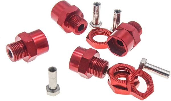 4-Pack 12mm to 17mm Wheel Hex Hub Adapter Extension Conversion for 1/10 RC Car and Upgrade 1/8 Tires - Image 2