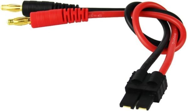 FLY RC 1pcs RC Lipo Battery Charge Cable with 4.0mm Gold Plated Banana Plug 14AWG Silicone Wire for Traxxas Charger Lead Lipo Battery