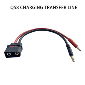 Babuvya QS8 Charge Lead to 4mm Bullet Banana Plug Charger Cable Lead 10AWG Silicone Wire 8inch Length Cable