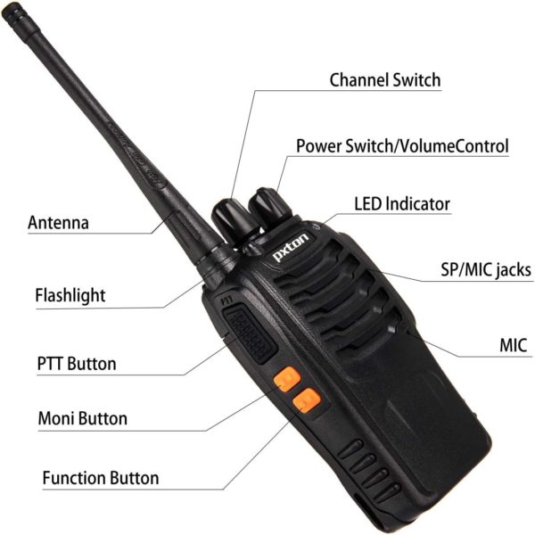Walkie Talkies Rechargeable Long Range Two-Way Radios with Earpieces,2-Way Radios UHF Handheld. - Image 2