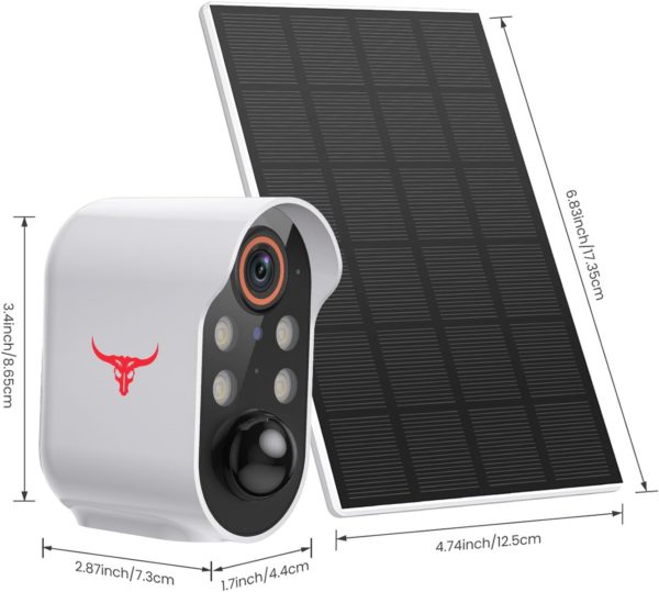 Solar Security Cameras Wireless Outdoor, 1080P Battery Power WiFi Surveillance, Indoor Home Camera with Smart AI Human Detection. - Image 4