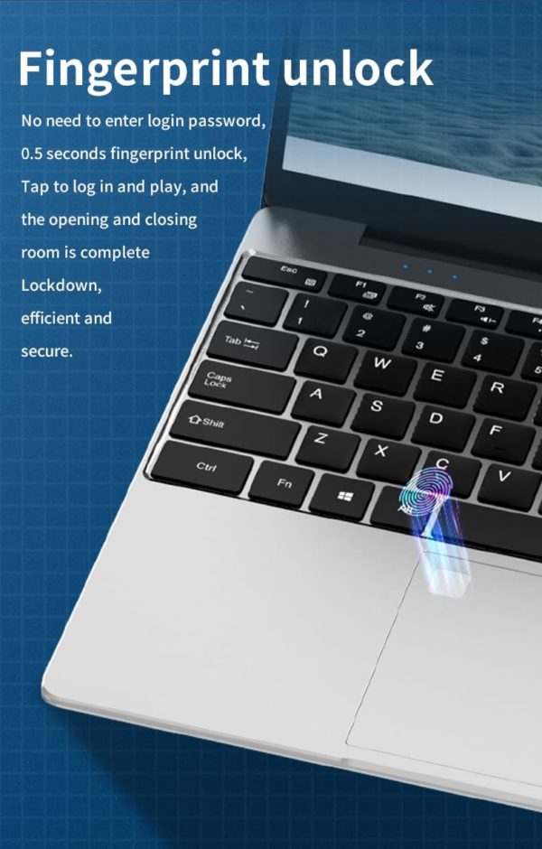 Auusda 32GB RAM Windows Laptop Computer, 1TB M2 PCIe NVMe SSD, 1.7-3.4 GHz Intel N95 (Beat i5-6440EQ) CPU, 15.6″ FHD 180° IPS LCD Screen, Backlight Keyboard, Fingerprint Reader, Mini HDMI, USB-A x2 - Image 3