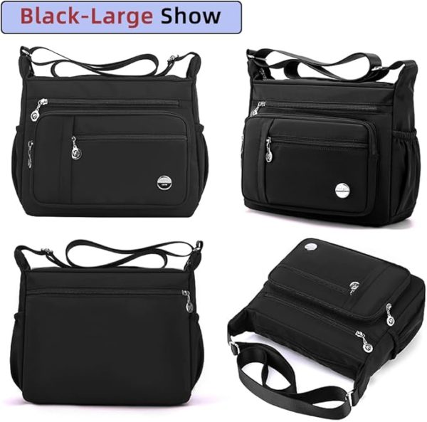 MINTEGRA Women Shoulder Handbag Roomy Multiple Pockets Bag Ladies Crossbody Purse Fashion Tote Top Handle Satchel Black.. - Image 2