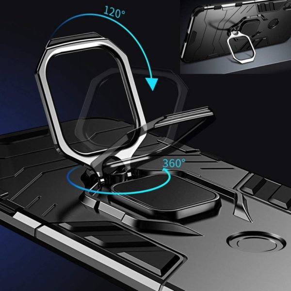 for Huawei P20 Pro Case,Hybrid Heavy Duty Shockproof Armor Dual Layer Protection Defender Back Case Cover for Huawei P20 Pro Tempered Glass Screen Protector (Black) - Image 4