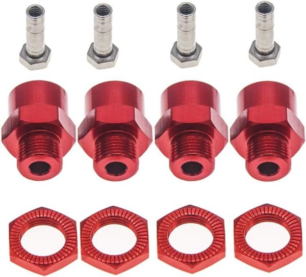 4-Pack 12mm to 17mm Wheel Hex Hub Adapter Extension Conversion for 1/10 RC Car and Upgrade 1/8 Tires - Image 3