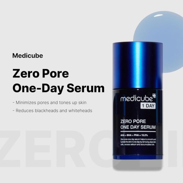 Medicube Zero Pore One-day Serum 1.01 fl.oz – Overnight Resurfacing Serum with Pore Tightening Complex – 15.2% AHA+BHA+PHA & 2% Niacinamide – 10.8% reduction in pore appearance after one day of use - Image 5