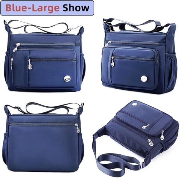 MINTEGRA Women Shoulder Handbag Roomy Multiple Pockets Bag Ladies Crossbody Purse Fashion Tote Top Handle Satchel Blue. - Image 2
