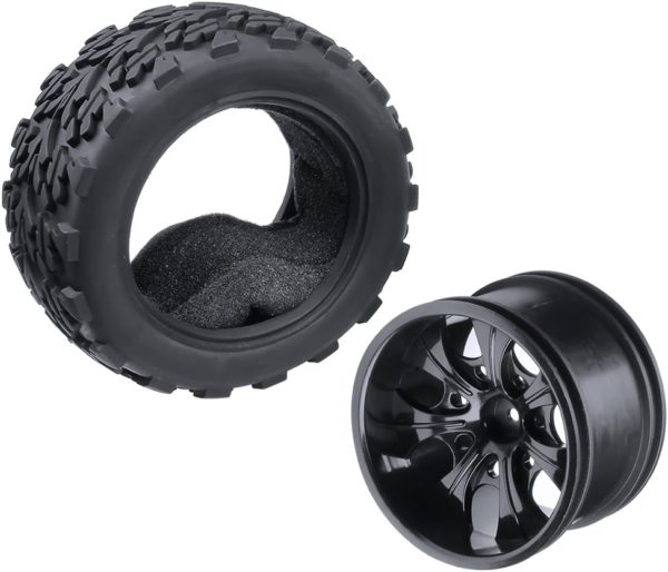 4PCS HobbyPark 12mm Hub Wheels and Tires Set 1:10 Off Road RC Car Monster Truck Tyre Foam Inserts - Image 4