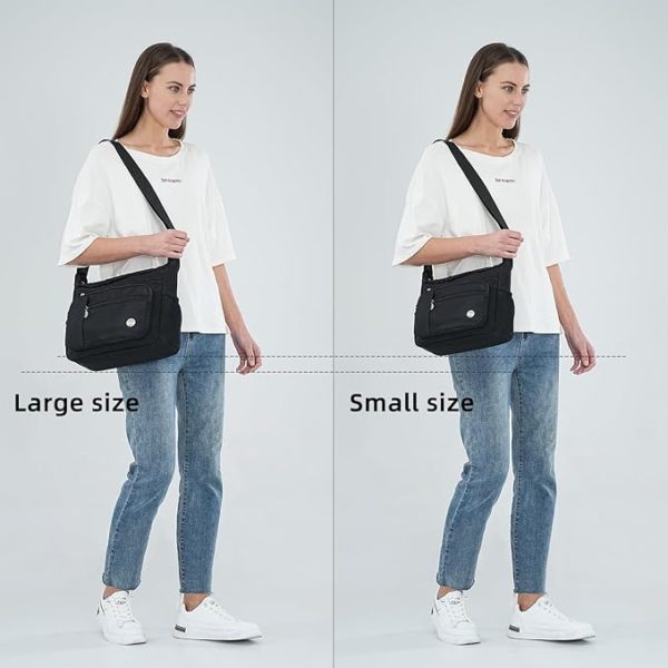 MINTEGRA Women Shoulder Handbag Roomy Multiple Pockets Bag Ladies Crossbody Purse Fashion Tote Top Handle Satchel Black.. - Image 5