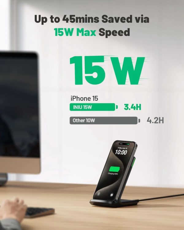 Wireless Charger, 15W Fast Qi-Certified. - Image 2