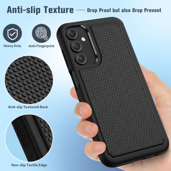 for Samsung Galaxy A15-5G Case: Dual Layer Protective Heavy Duty Cell Phone Cover Shockproof Rugged with Non Slip Textured Back – Military Protection Bumper Tough – 2024, 6.5inch - Image 4