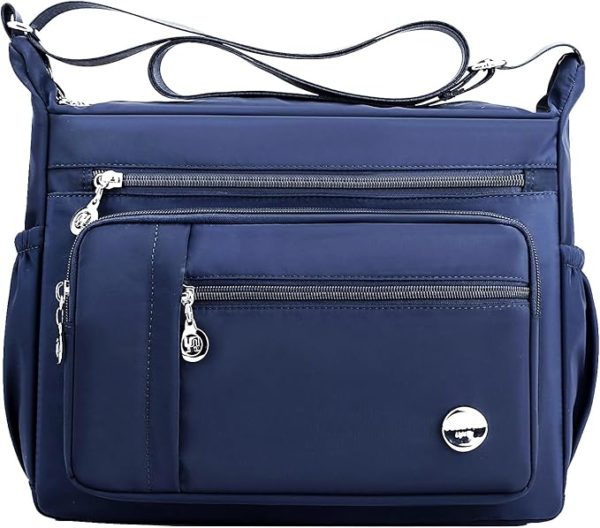 MINTEGRA Women Shoulder Handbag Roomy Multiple Pockets Bag Ladies Crossbody Purse Fashion Tote Top Handle Satchel Blue.