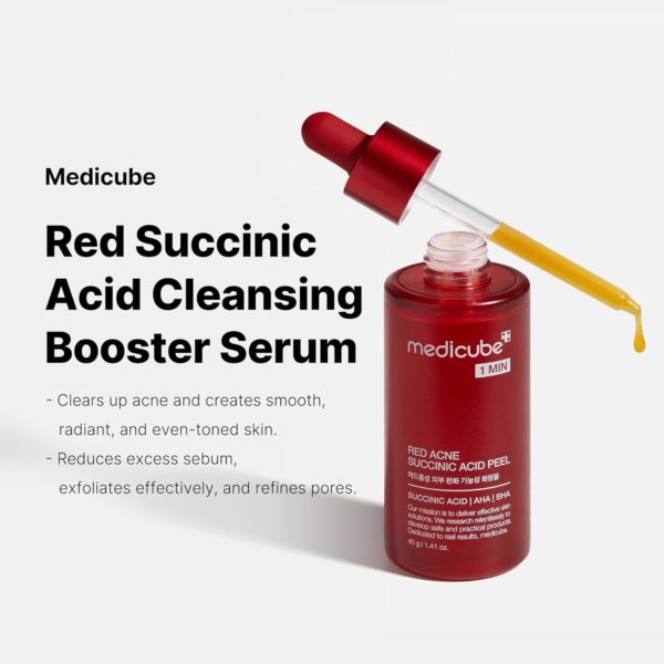 Medicube 21% Acid Wash-off Exfoliant (AHA+BHA+Succinic Acid), Wash-off Resurfacing Serum, Best for bumpy, breakout-prone skin, Korean Skincare (1.41fl.oz.) - Image 5