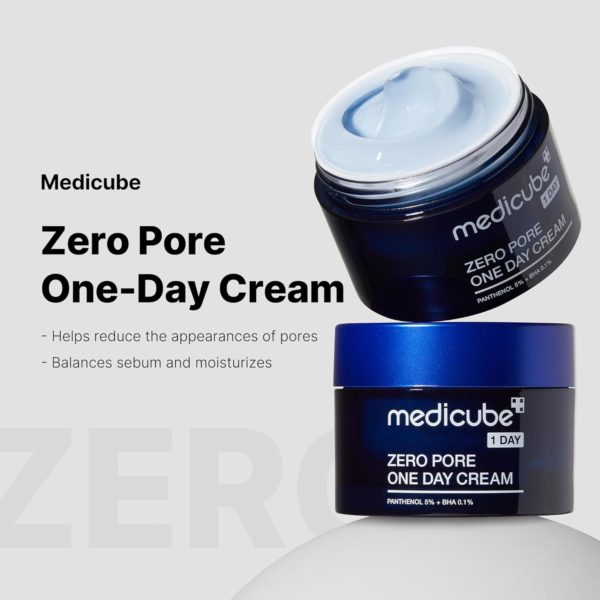 Medicube Zero Pore One-Day Cream 1.69 fl.oz – Visibly Smaller Pores, Controls Excess Oil – Pore Refining Cream with Panthenol, Salicylic Acid, and Niacinamide – Korean Skincare - Image 2