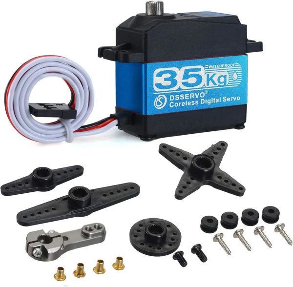 ZOSKAY 35kg high Torque Coreless Motor servo Metal Gear Digital and Stainless Steel Gear servo arduino servo for Robotic DIY,RC car (Control Angle 270°) - Image 2