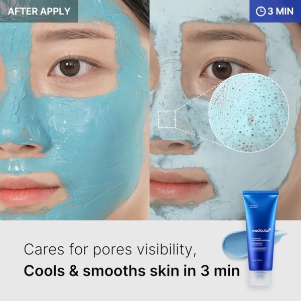 Medicube Zero Pore Blackhead Mud Facial Mask – Skin Cooling & Pore Tightening – 3 Minute Quick Dry Formula with AHA, BHA, PHA, and Pore-Purifying Clay – Korean Mud Mask 3.52 oz - Image 3