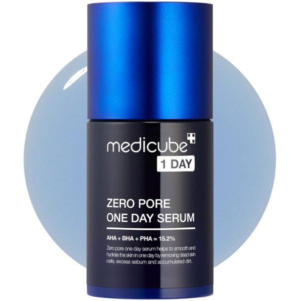 Medicube Zero Pore One-day Serum 1.01 fl.oz – Overnight Resurfacing Serum with Pore Tightening Complex – 15.2% AHA+BHA+PHA & 2% Niacinamide – 10.8% reduction in pore appearance after one day of use
