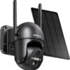 SEHMUA Solar Security Cameras Wireless Outdoor, 2K 360° View Battery Powered Outdoor Camera, WiFi Home Security with Spotlight Color Night Vision, PIR Sensor