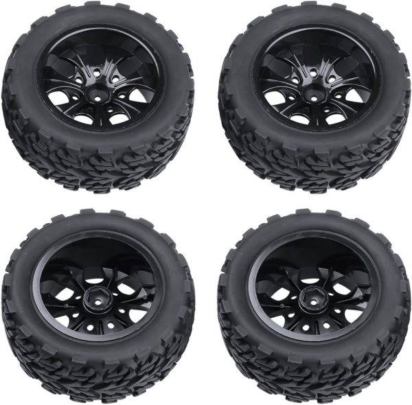 4PCS HobbyPark 12mm Hub Wheels and Tires Set 1:10 Off Road RC Car Monster Truck Tyre Foam Inserts - Image 3