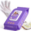 PET Cleaning & Deodorizing Bathing Wipes for Dogs and Cats, Nourish Fur Coconut Oil Grooming Wipes for Dog/Cat, Pet Bathing Gloves Wipes for Daily Care and Traveling, Hypoallergenic