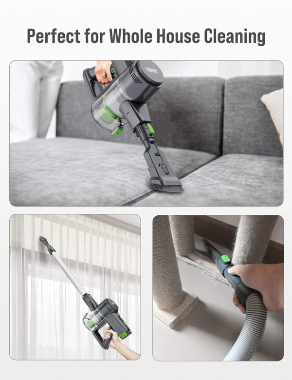 Cordless Stick Vacuum Cleaner 23KPa Powerful Suction for Pet Family