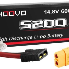 HOOVO 14.8V 5200mAh 60C 4S Lipo Battery with Connector for RC Helicopter RC Airplane Quadcopter Drone RC Boat