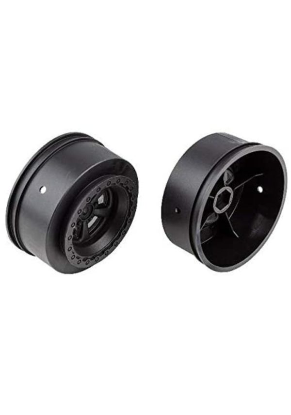 Team Associated DR10 Drag Racing Rear Wheels (Black) (2) (ASC71078)