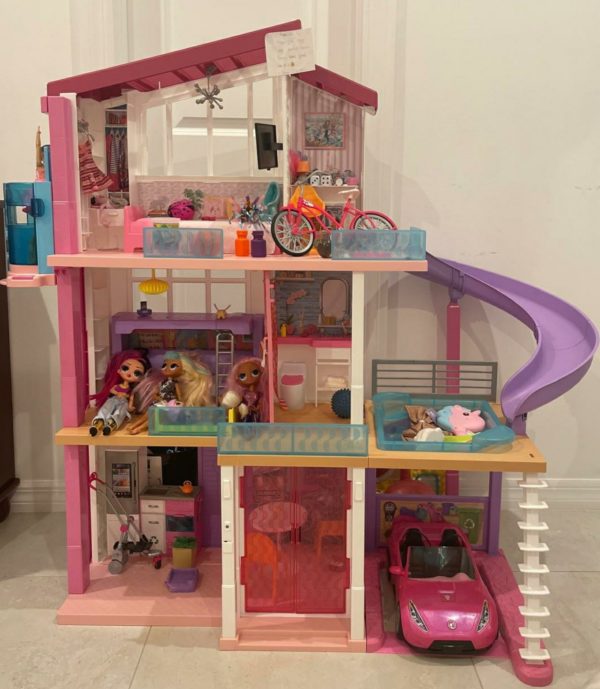 Barbie DreamHouse, Doll House Playset with 70+ Accessories Including Transforming Furniture, Elevator, Slide, Lights & Sound(Pre-Loved)
