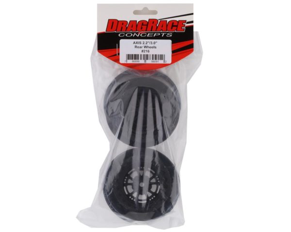 DragRace Concepts AXIS 2.2/3.0" Drag Racing Rear Wheels w/12mm Hex (Black) (2) - Image 4