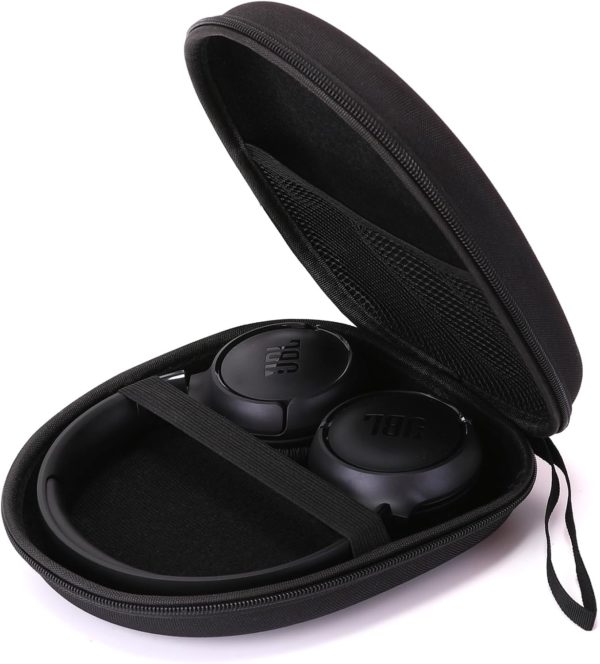 Ginsco Universal Headphone Case Compatible with JBL Tune 510BT 720BT, Sony WH-CH 720N/WH-CH520, Soundcore Q20/Q30 BERIBES KVIDIO TOZO etc, 1680D Oxford Travel Carrying Hard Shell Case Black - Image 5