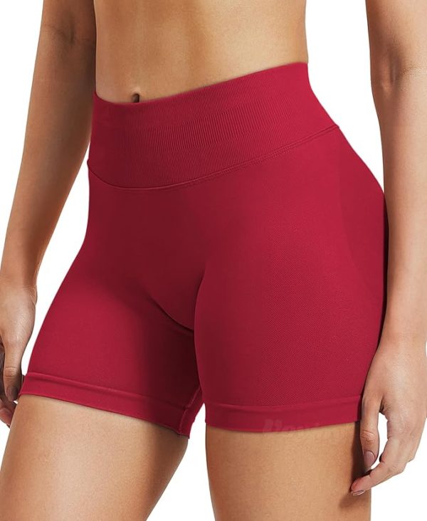 VOYJOY Women Workout Impact Shorts 2.5″/ 3.6″/ 4.5″/ 6″ Scrunch Butt Lifting Gym Seamless Booty Biker Shorts - Image 2