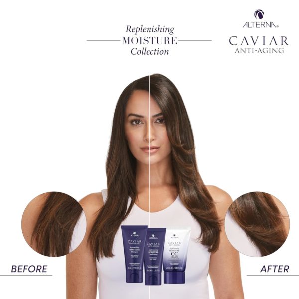 Alterna Haircare CAVIAR Anti-Aging Replenishing Moisture Trial Kit – Shampoo, Conditioner, Leave-In CC Cream | For Dry, Brittle Hair | Protects, Restores and Hydrates | Sulfate Free - Image 4
