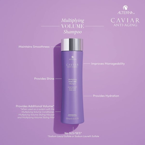 CAVIAR Anti-Aging Multiplying Volume Shampoo | For Fine, Limp or Thin Hair | Create Instant Volume and Thickness | Sulfate Free - Image 5