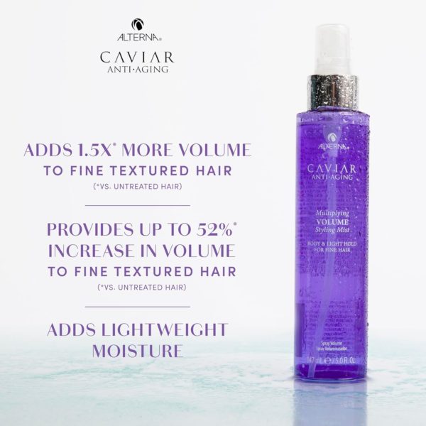 Alterna Caviar Anti-Aging Multiplying Volume Styling Mist, 5 Ounce, For Fine, Thin Hair, Light Hold, Sulfate Free - Image 4