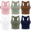 Women’s Crop Tops Cotton Basic Tank Tops Racerback Sleeveless Sports Workout Crop Tank Tops